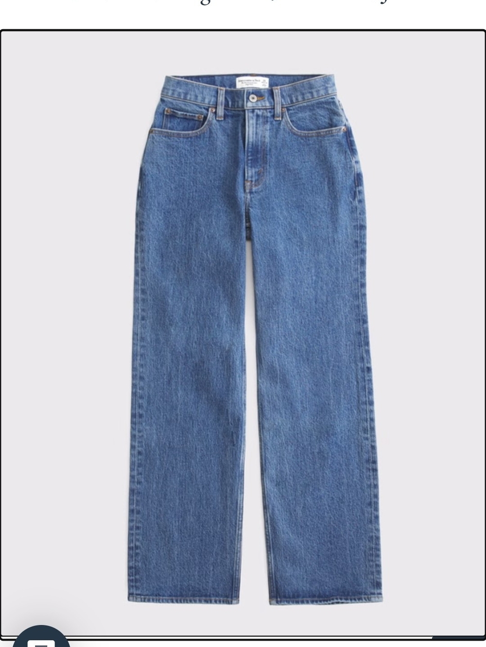 Abercrombie NWT Curve Love High Rise 90s Relaxed Jean